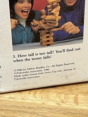 Hasbro Milton Bradley Jenga #4793 1986 Edition