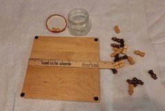 Vintage Solid Maple Nine Men’s Morris Board Game – Complete Set- Extra Peg