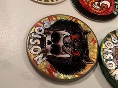 ALL Poison Lot of Pogs Skull 8 Ball + 2 Metal Slammers 90s Retro Nostalgia Rare
