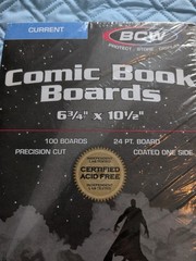 BCW Supplies – Current Size Comic Boards – BBCUR – 100 Boards – White SEALED