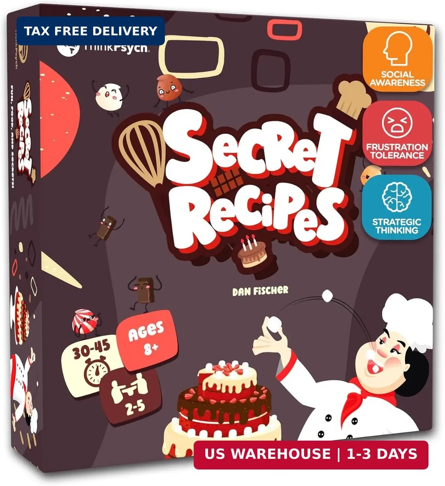 Secret Recipes – Go Fish-Style Strategy Card Game – for Kids, Teens, and Adults