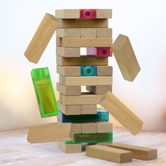 Wooden Blocks Stacking Game, Tumbling Tower and Balance Game, Family & Party …