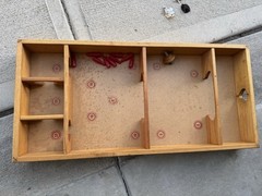 VTG Merdel Skittles No. 401 Spin Top Bowling Game 9-RED Pins BOX