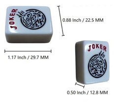 Mahjong Mahjongg Western American Standard Size White 166 Tiles Only Engraved