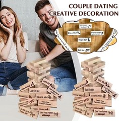 Lust Tower Naughty Block Game for Adults Couples Fun Stacking Party Date Gift