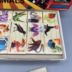 VTG Lotto Animals Game! Wooden Pieces Ages 4 To 10 , 2-4 Players Made In Israel
