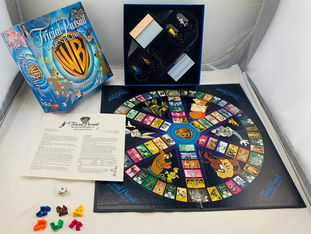 1999 Trivial Pursuit: Warner Bros. All Family Edition Parker Brothers Complete