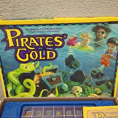 Vintage 1993 Pirates’ Gold Board Game Golden Magnetic 3D Adventure INCOMPLETE