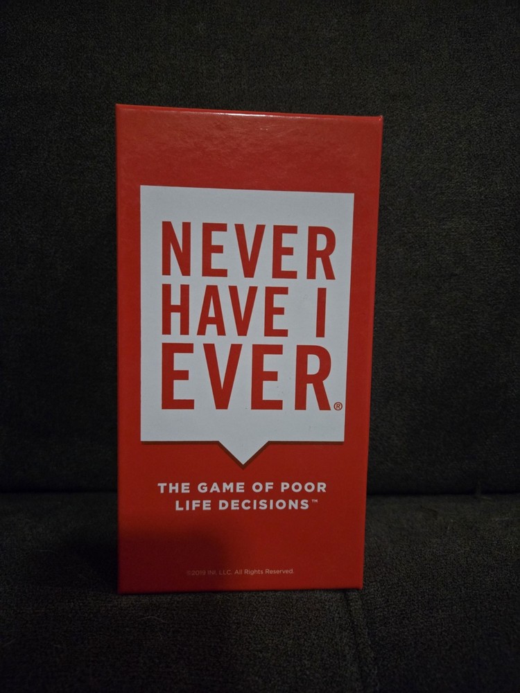 Never Have I Ever – The Game of Poor Life Decisions Ages 17+, 4-12 Players
