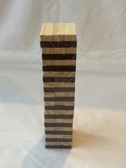Classic Mini Wooden Blocks Stacking Tumbling Game 72 Pc hand Crafted New