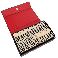 WE Games Double Nine Dominoes – Ivory Color Tiles, Club Size
