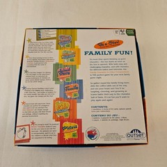 Family Charades in-a-box Category cards themes range from 4 years-14 years plus
