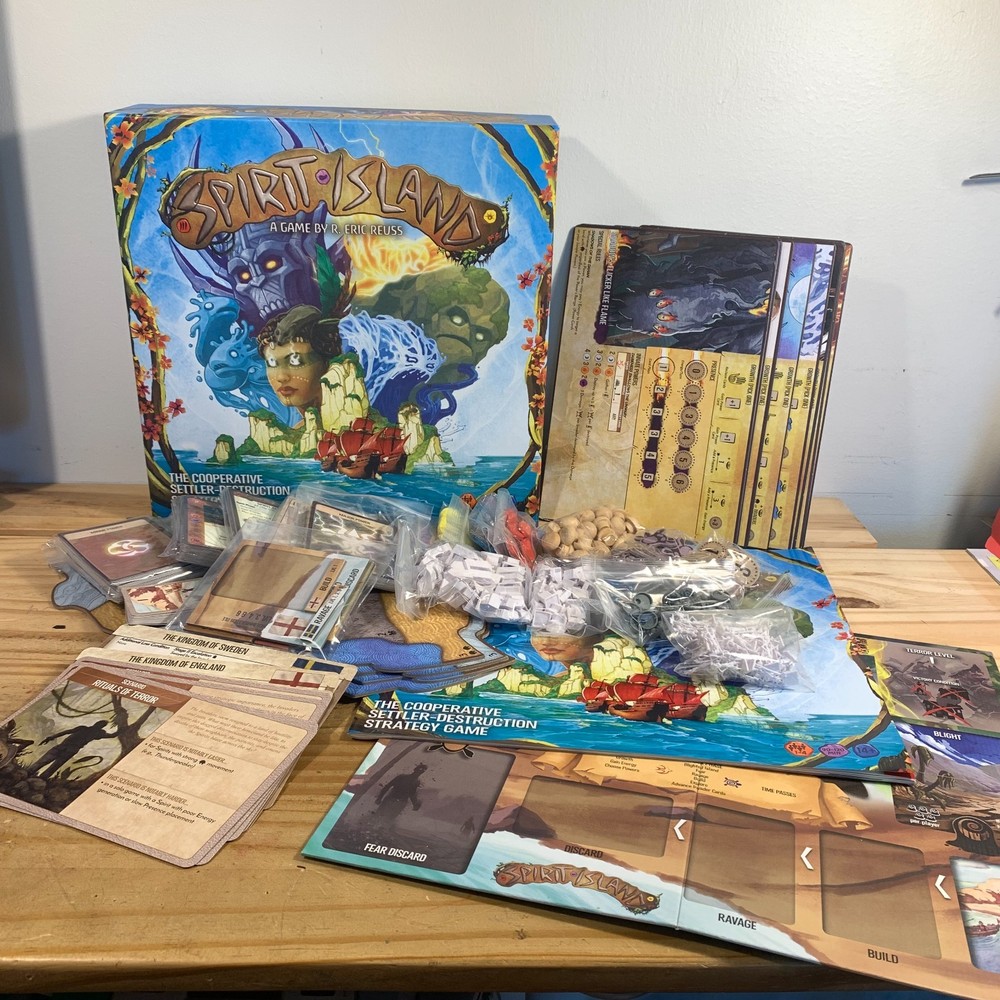 Spirit Island Board Game 100% Complete Cooperative Strategy Greater Than Games