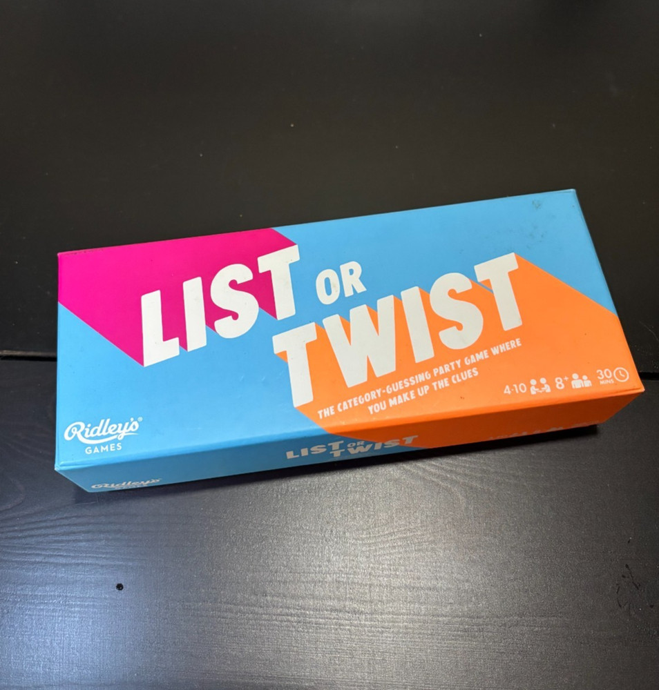 List or Twist Ridley’s Games Board Game 2021