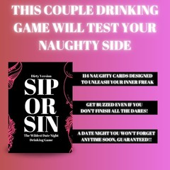 Sip or Sin Drinking Couple Game – Freaky Couples Game for Romantic Date Night, A