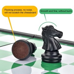 Chess Set with Folding Chess Board 2 Extra Queens Convenience Bag Educational