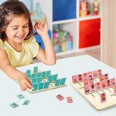 Guess Game Board Games Who Am I Wooden Board Game for Kids 3 4 5 6 7 8 Years Old