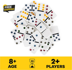 Spin Master Games, Mexican Train Dominoes Set in Aluminum Carry Case