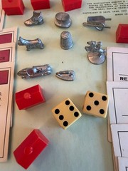 Vintage 1961 Monopoly Board Game Parker Brothers Classic Original COMPLETE Set