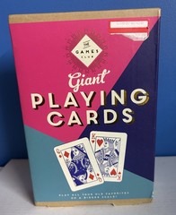 The Games Club Giant Playing Cards 8.25” x 5.5” – SEALED!