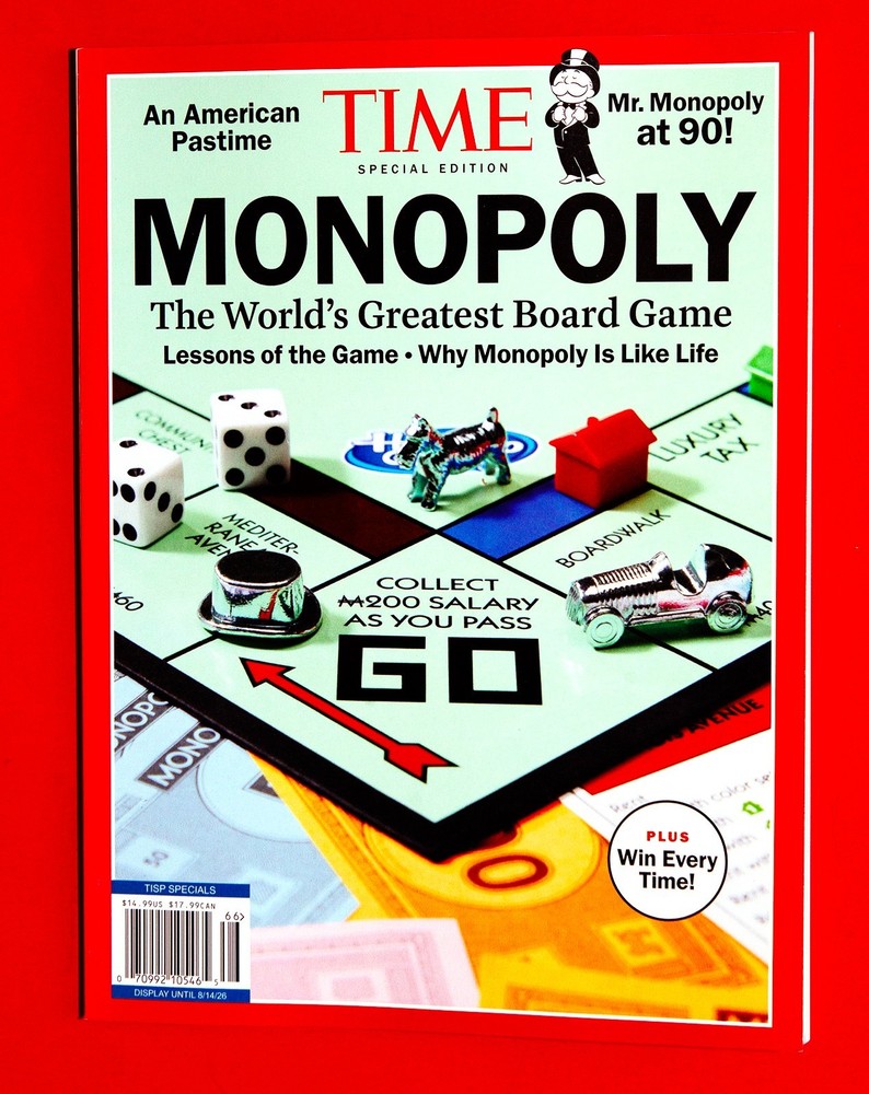 Time Magazine 2026 Monopoly the World’s Greatest Board Game Mr Monopoly At 90!