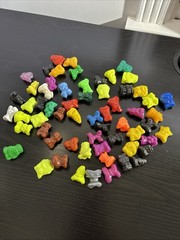 Gogo’s Crazy Bones Lot of 61 Neon Mixed Series Black White Glitter 57 10 37 18