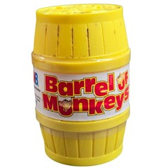 Milton Bradley 4056 Barrel of Monkeys Game Kids Yellow Red Vintage 1989 USA