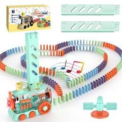 Domino Train Toy Set,Automatic 180 Pcs Dominoes Train Toys With Lights And So…