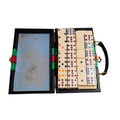 Dominoes Set with Case | 55 Sealed Dominoes | Pre-Owned Case