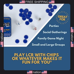 LCR® Left Center Right? Dice Game – Blue Tin