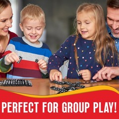 Playbees Jumbo Double Six Dominoes Set – 28 Black 9 x 5.5 x 1 inches,