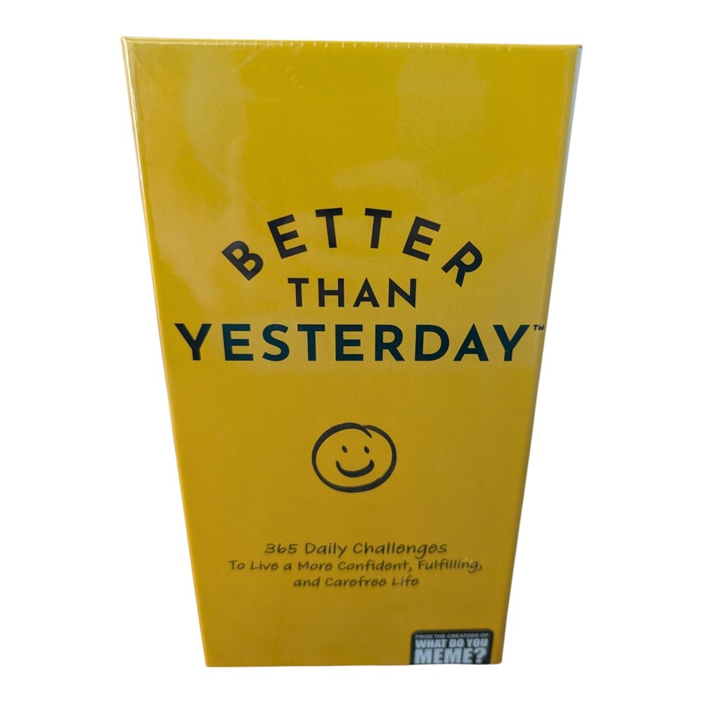 Better Than Yesterday 365 Daily Challenges Life Fullfilling Game Meme NEW Sealed