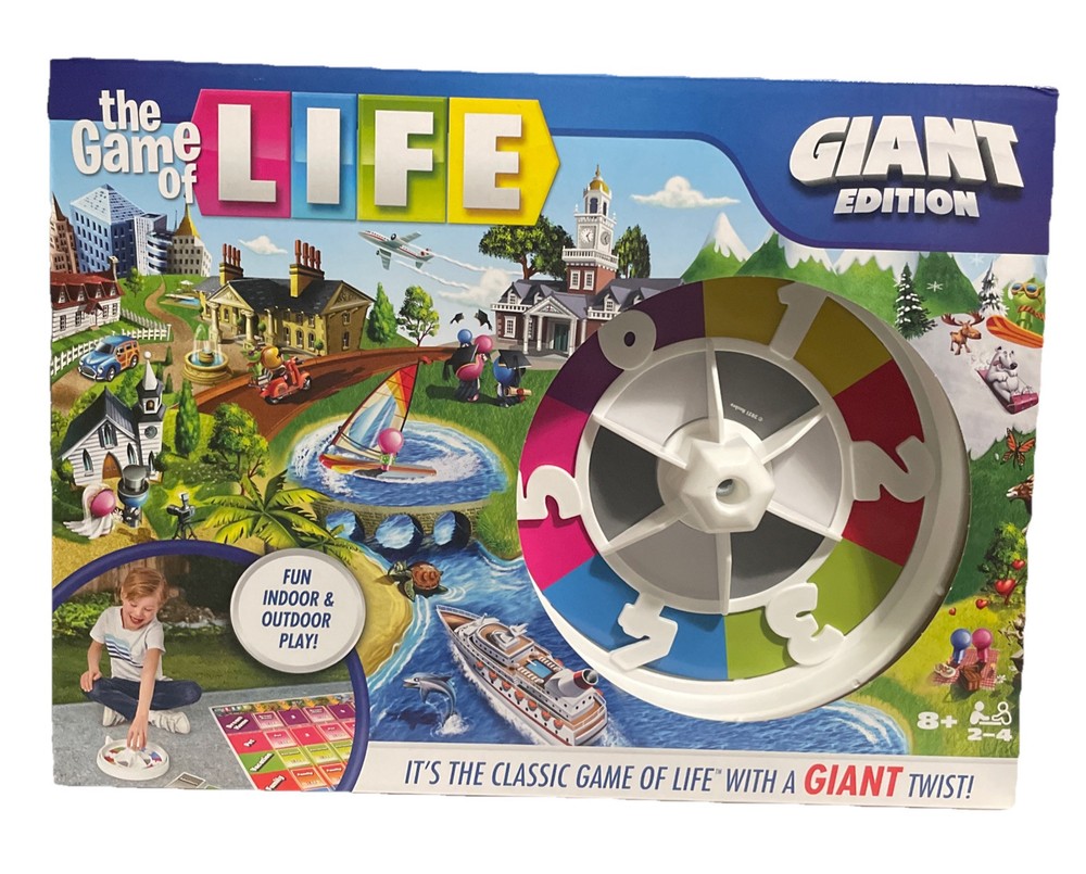 The Game of Life, Giant Edition Family Board Game Indoor/Outdoor Fun Game wit…