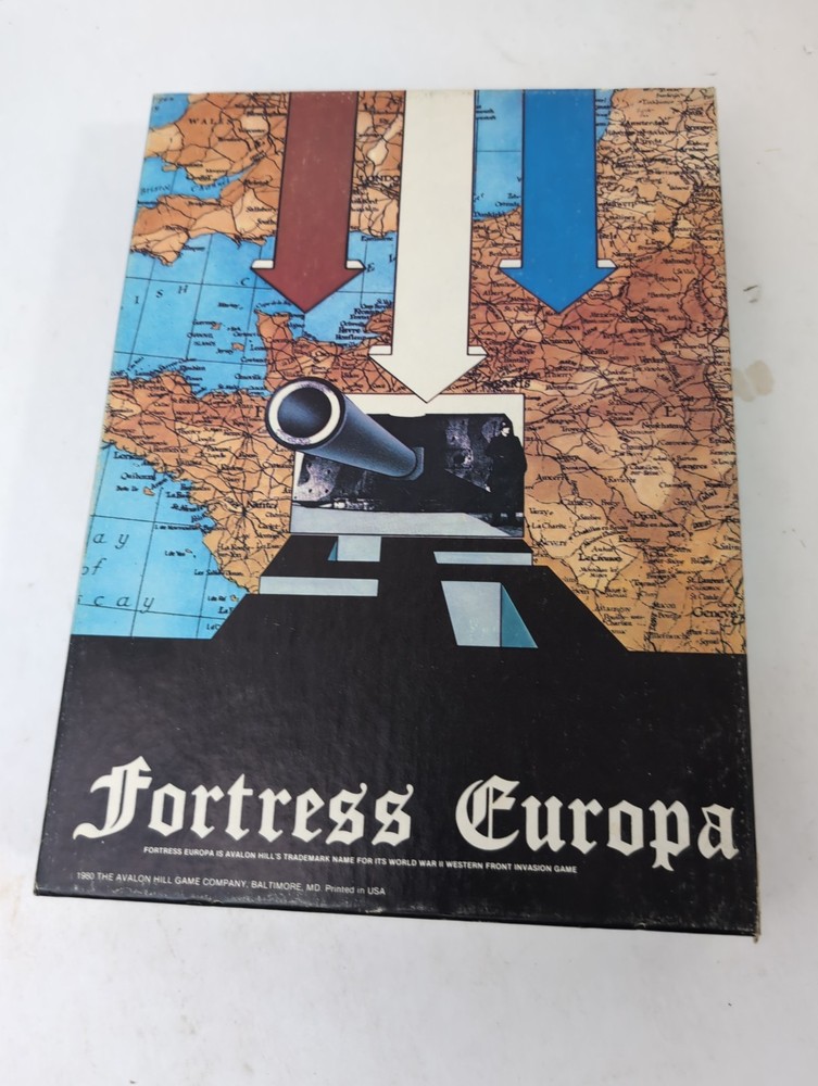 FORTRESS EUROPA “WWII Western Front Invasion”- Avalon Hill NOS Unpunched (*READ)