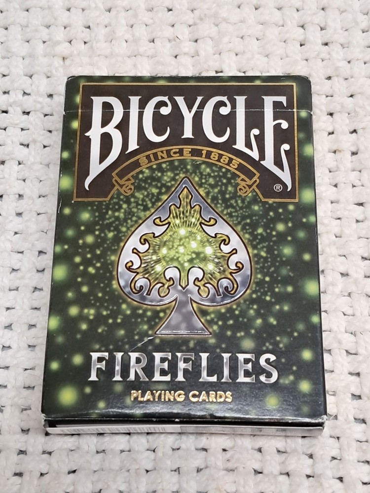 Bicycle Fireflies Playing Cards Lightning Bug Pitch-Black Background Neon Green