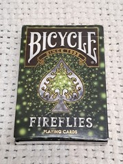 Bicycle Fireflies Playing Cards Lightning Bug Pitch-Black Background Neon Green