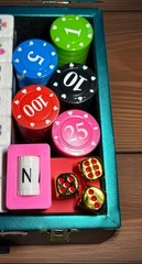 Complete American Mahjong Set Engraved Acrylic Heart Motifs 166 4-Layer Tiles