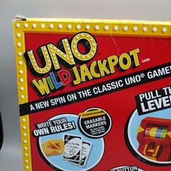 UNO Wild Jackpot Card Board Game Rare 2015 Mattel Slot Machine (Missing 2 Cards)