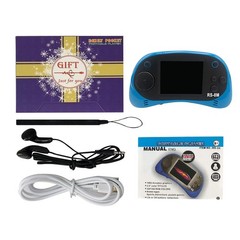 Handheld Game Player 16 Bit 220 HD Video Games 2.5 Inch Blue Headphones Age 3-10