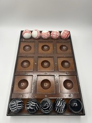 Authentic Models Solid Wood Tic Tac Toe Board, 13 inches long to 9 inches wide