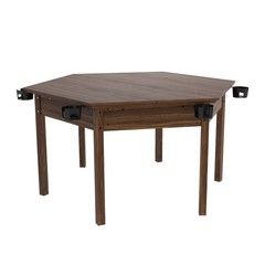 Board Game Table with Removable Table Top for 6 Players, Hexagon Gaming Table