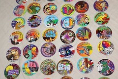 Vintage 90s Lot of 54 Pogs Includes U.S. USA States & Government