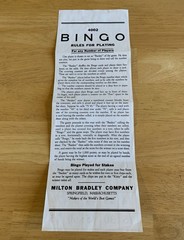 Vintage Milton Bradley BINGO Replacement Wooden Number Lot & Rule Sheet