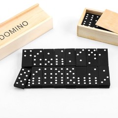 80 Pack Mini Dominoes Set – Double 6 Wooden Tiles for Kids & Adults, Travel Game