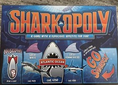 SHARKOPOLY, COMPLETE GAME FEROCIOUS APPETITE FOR FUN; JAWS,GREAT WHITE/FREE P &H