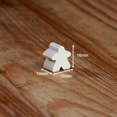 Educational 100 Wooden Meeples – Multi-Color Game Tokens for Creative Play