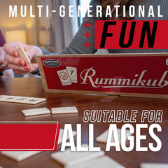 Front Porch Classics, Rummikub Vintage Edition in All-Wood Storage Case with 4 B