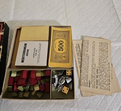 Vintage 1935 Monopoly Parker Brothers Black Box Missing Pieces, No Board