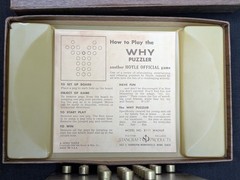VTG 1964 HOYLE GAME SETKO’S THE WHY PUZZLER WALNUT BOARD BRASS PCS BOXED COMPLET
