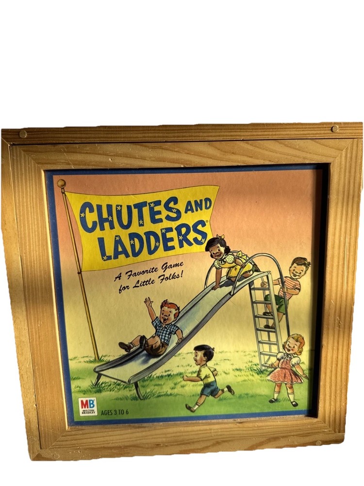 2004 Milton Bradley Chutes & Ladders Nostalgia Game Series,wood Box Shelf Editio